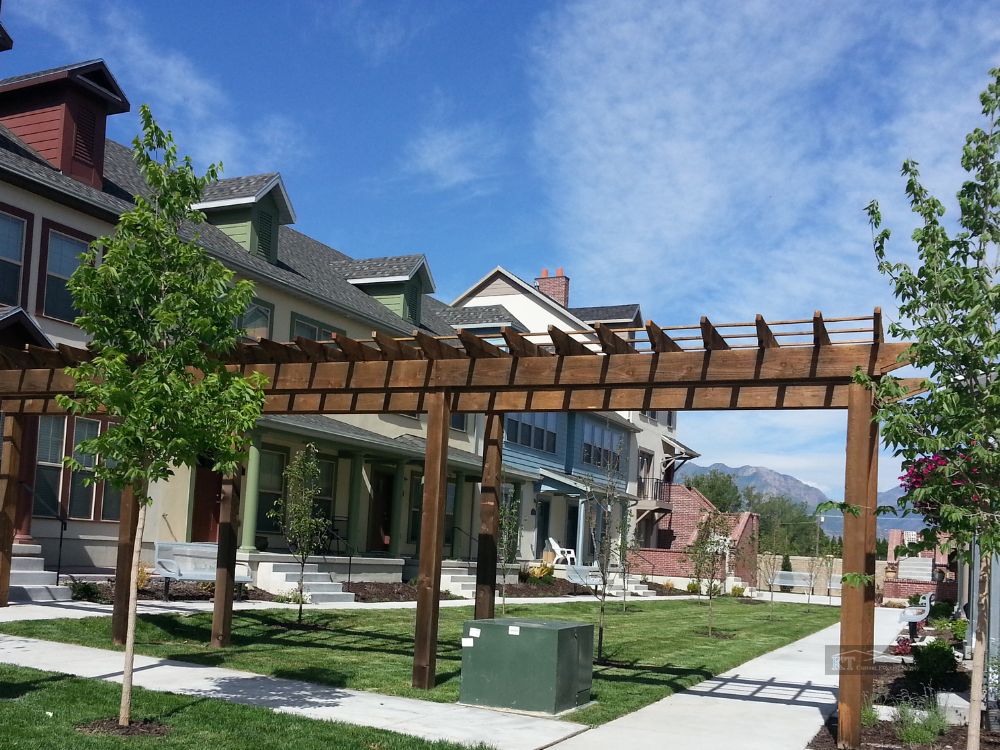 Large Timber Pergola Structure Building Materials in Utah from KT Custom Exterior Supply